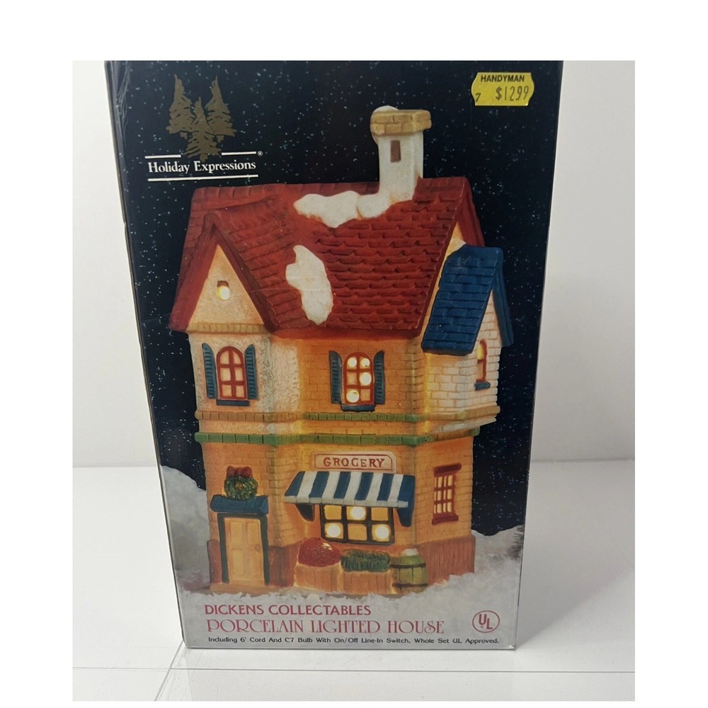 Holiday Expressions Dickens Collectables Grocery‎ Store Christmas Village 1992